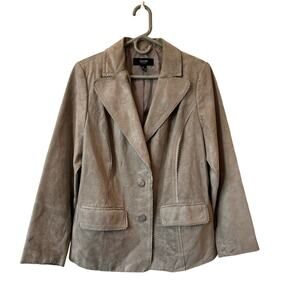 Alfani Women's Genuine Leather Western Casual Fallcore Cream Jacket 1X